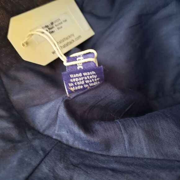 Hat Attack Printed Floral Bucket Hat 100% Cotton Reversible Blue One Size Summer - Picture 6 of 7